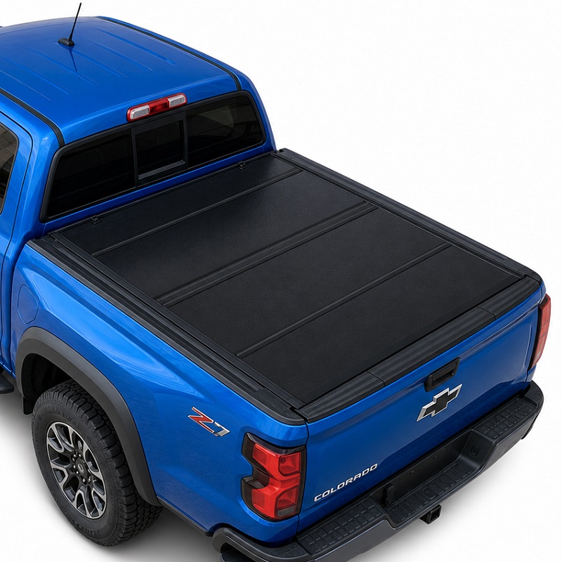 Harte, vierfach gefaltete Tonneau-Abdeckung mit niedrigem Profil für Chevy Colorado