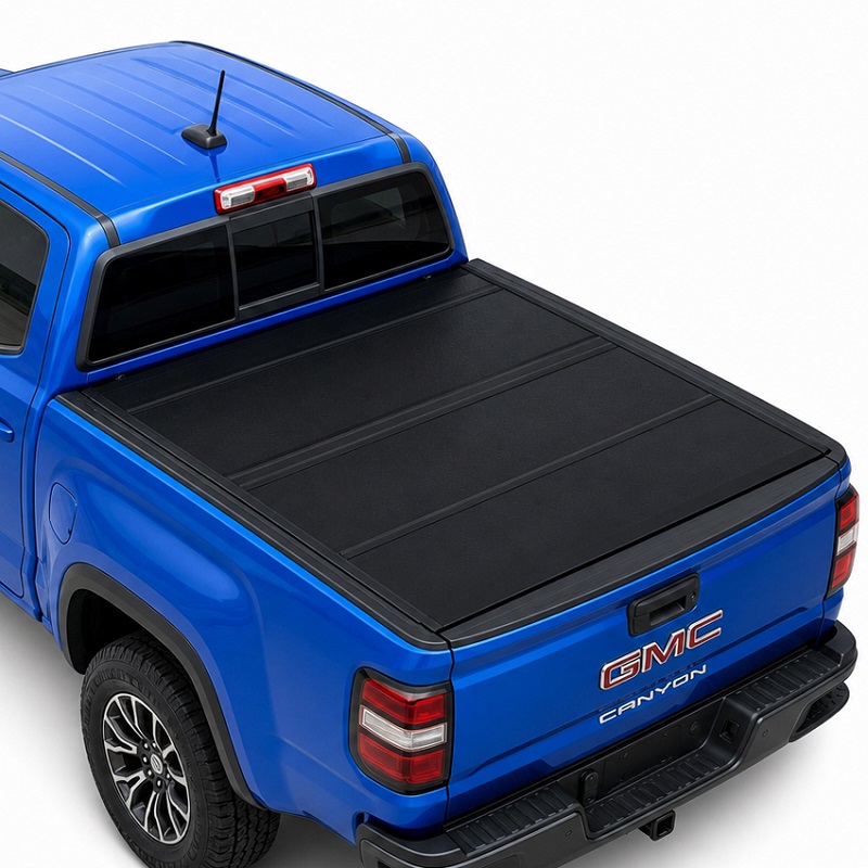 Harte, vierfach gefaltete Laderaumabdeckung mit niedrigem Profil für GMC Canyon