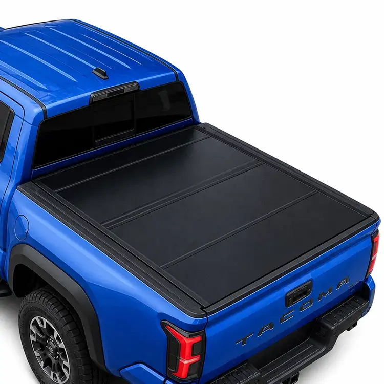 Harte, vierfach gefaltete Laderaumabdeckung mit niedrigem Profil für Toyota Tacoma