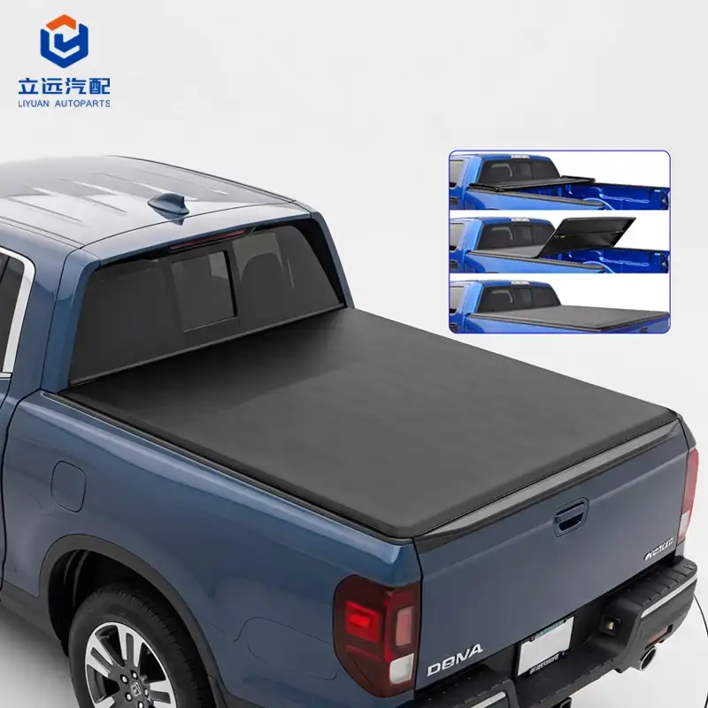 Dreifach gefaltete Laderaumabdeckung aus weichem Vinyl für Honda Jeep