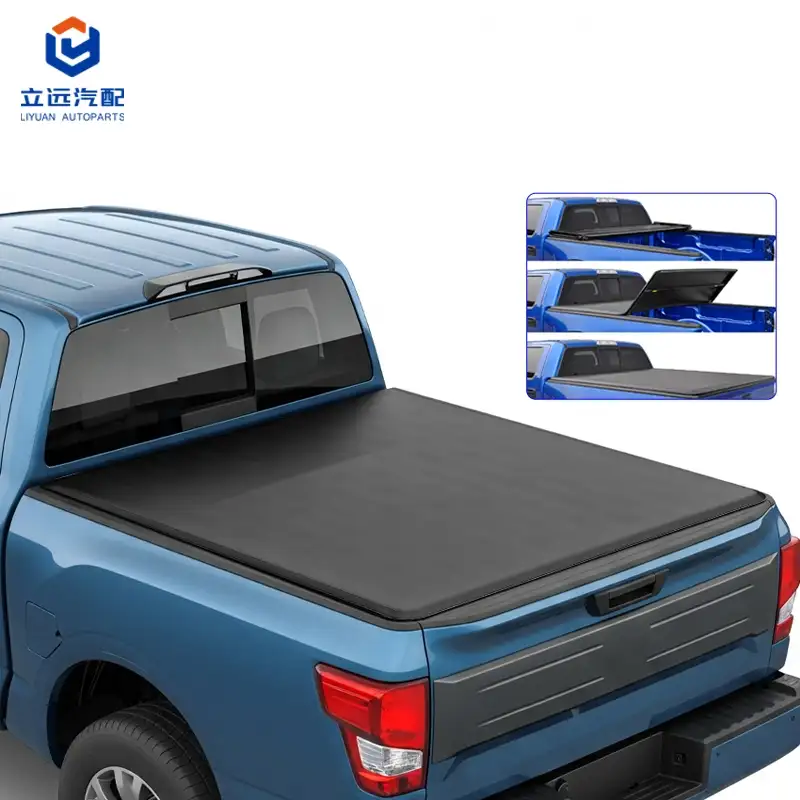 Dreifach gefaltete Laderaumabdeckung aus weichem Vinyl für Nissan Suzuki